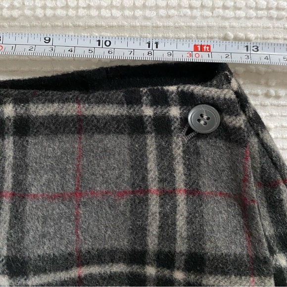 Wool Plaid Wrap Skirt Carole Little 2P Petite - Picture 9 of 13
